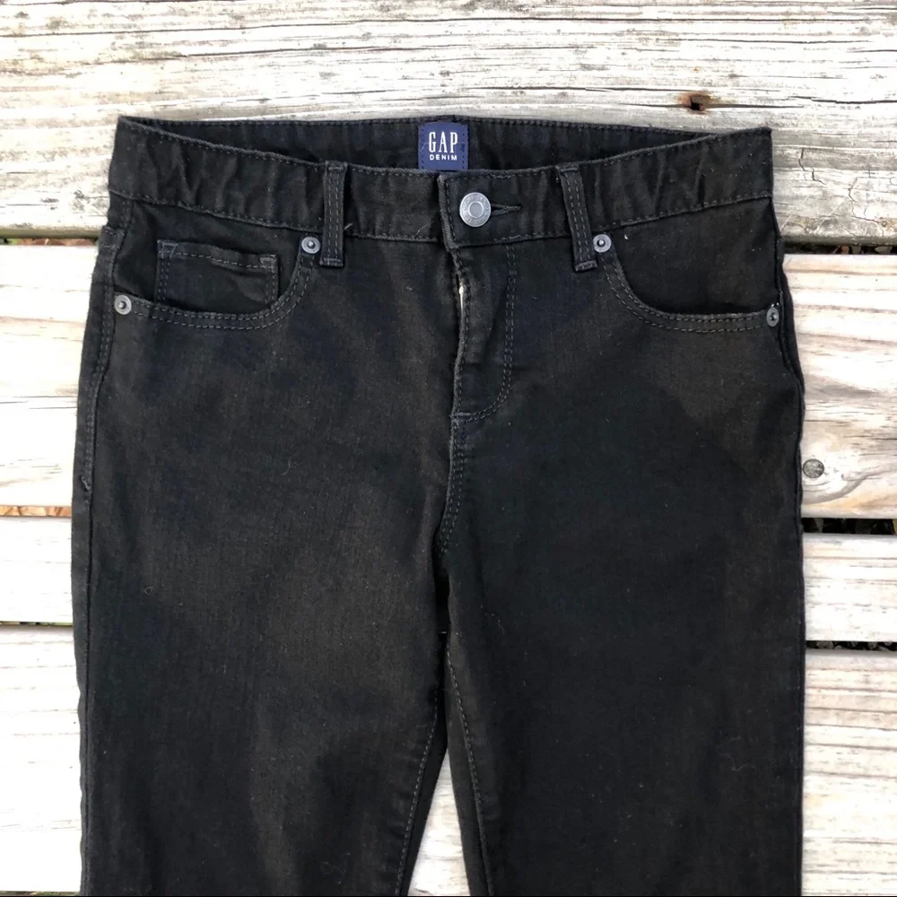- GAP Black Super Stretch Skinny Jeans SZ 14! EUC!